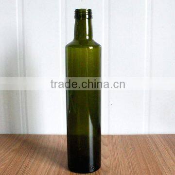 500ml dark green round glass olive oil bottle for sale