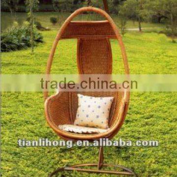 Patio/garden comfortable rattan hanging swing basket chair