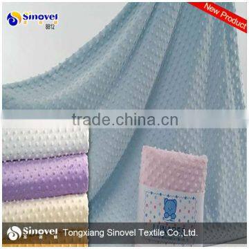 China factory polyester baby soft blanket fabric, minky dot fabric