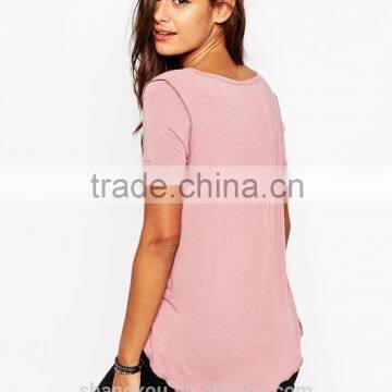 Girls New Fashion Design t Shirt Top Fashion Plain t Shirt photo-2