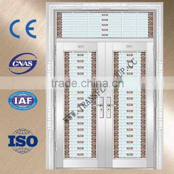 Popular exterior double leaf security steel door