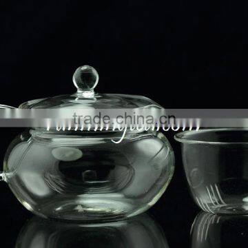 High Quality Borocilicate Round Shape Clear Glass Flower Tea Pot, With Glass Infusion Tea Pots photo-2