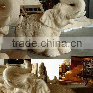 stone carving fountain elephant statue