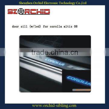 chrome door sill with led for corolla altis 08