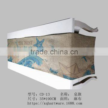 Small Minimum Digital Printed Top Linen Fabric Custom Table Runner photo-4