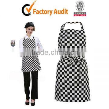 fashion checks restaurant waitresses uniform bib aprons