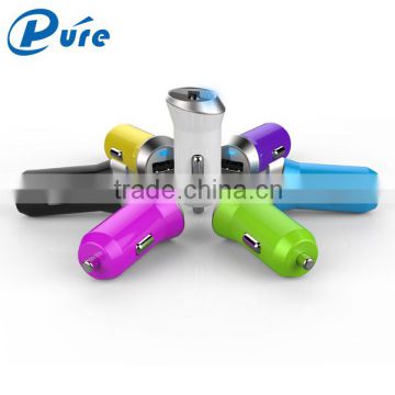 Hot Selling Car Accessories 5V 1A/2.4A USB Car Charger Colorful Automatic Mobile Phone Charger For Smart Phone