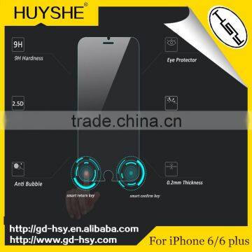 HUYSHE 2.5D round edge smart keys for iphone 6 magic tmepered glass screen protector