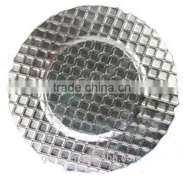 GRS Wedding or Party Decoration Silver Glass Underplates