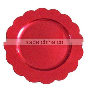 GRS new design Red wedding plastic decor plates