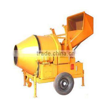 China JZC350 discharging volume small self loading drum type cement mixer with pump