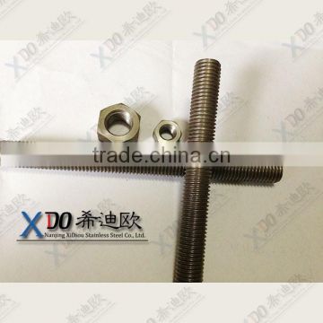 alloy20 stud bolt and nut M12 uns n08020 threaded rod