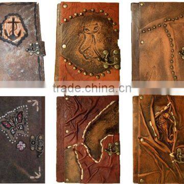 %100 Handmade Designs Journal- New Genuine Real Leather-High Quality- Notebook-Diary-Sketchbook 2015 New Design-Cheap Notebook,