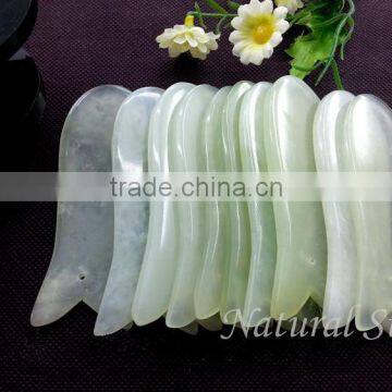 Chinese Guasha board Xiuyan jade facial massager,skin care gua sha board,small gemstone handy portable body massager