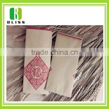 Chinese style top quality custom printing Kraft paper money envelope