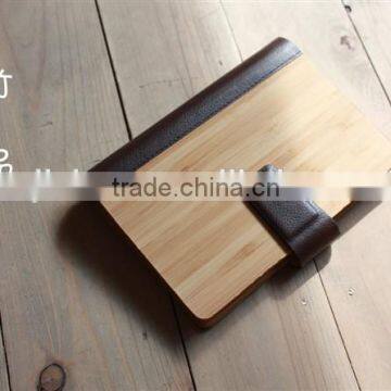 WY-Z 272 Customized Eco hollow cover bamboo notebook with pen