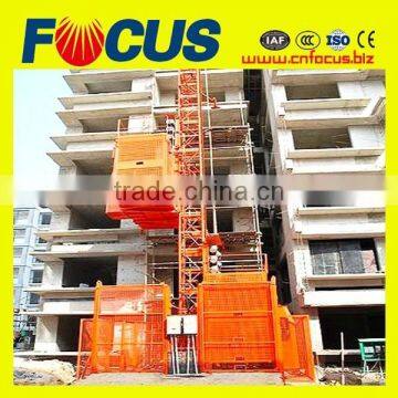 China SC200/200 gear rack lift with 2ton cage machine construction in Negeria