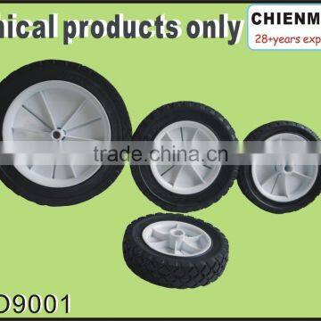 solid rubber wheel/plastic rubber wheel/rubber rubber wheel/ Ruled Rubber Lawnmower Lawn Push Mower Wheel 5+ inch diameter