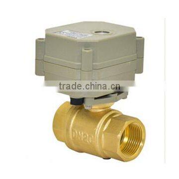 2 Way 1 Inch Electric Flow Control Brass Water Ball Valve