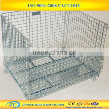 collapsible foldable galvanzied wire Storage Container