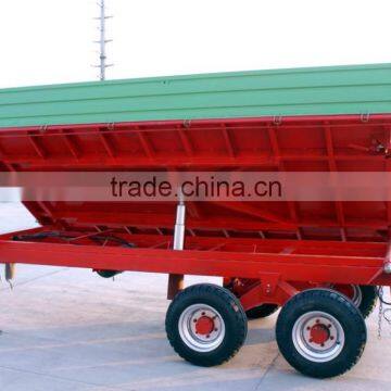 Tractor Hydraulic Farm Tandem Tippping Trailer, Tipping Wagon, Dump Trailer, Dump Wagon 7 Ton, Rear and Side Tipping photo-3