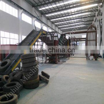 Plastic and tire crushing machine tire shredder