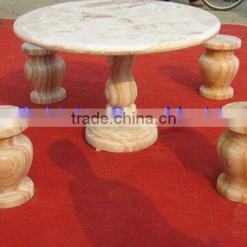 The marble bench for garden decoration