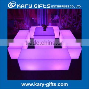 Outdoor Led Leisure Room Furniture Led Plastic Dining Table and Chair photo-2