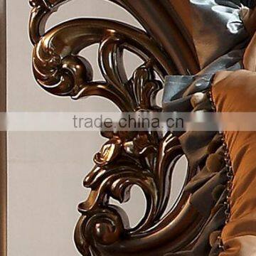 European Style Solid Wood With Genuine Leather Bed, Royal Bedroom Carved Furnitur Bed, Royal Bedroom Furniture (BF01-ML013) photo-4