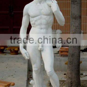 Nude Musele Man Marble Statue Carved Stone photo-3