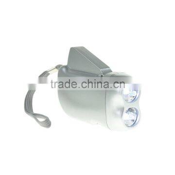 Promotional Plastic Translucent Torch Dynamo Charging Led Light photo-5