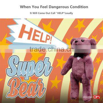 2017 New Hot Keychain Personal Alarm With Mosquito Repellent, Cute Super Bear Girls' Self-Protection High Decibel Security Alarm photo-2