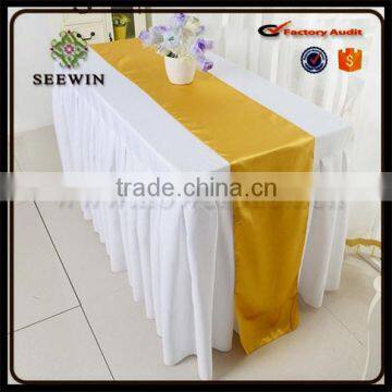 Royal Slippery Waterproof Satin Table Runner for Wedding/party /home Use photo-4