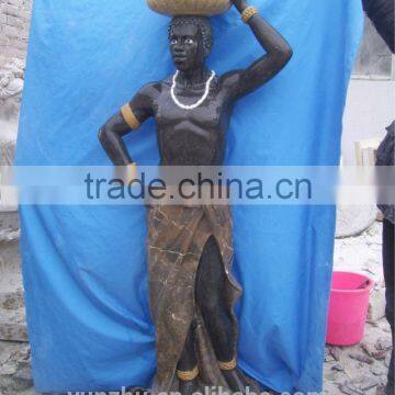 African style marble lady statue