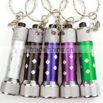 LED Flashlight Torch Zinc Alloy keychain/Mini outdoors Torch