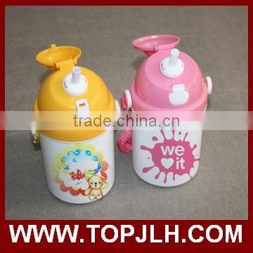 Top Quality Plastic Material Sublimation Kids Water Bottle With Straw photo-2
