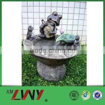 Pastoral style vivid frog indoor fountain