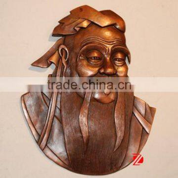 high quality bronze chinese lao zi wall planel relief
