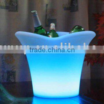 PE material plastic shell magic colorful LED ice bucket