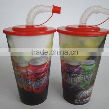2017 Promotional Item PP Kids Plastic Cups With Straw for Trading photo-4
