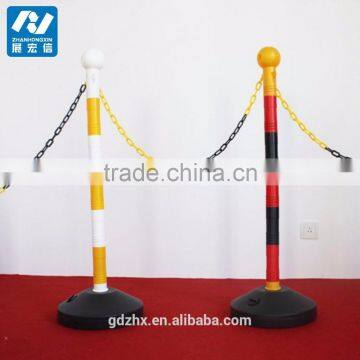 Plastic Rope Stanchion with plastic pole and rubber base