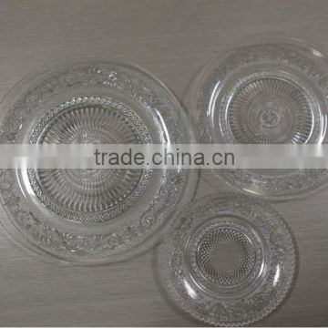 diffrent size round glass plate