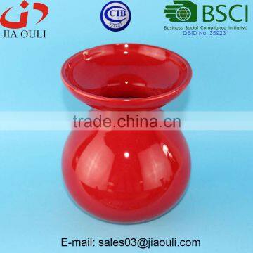 BSCI Certificate Factory Red Ceramic Vase, Vases for Wedding Centerpieces photo-3