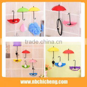 Umbrella Wall Mount Hook Key Holder Storage Stand Hanging Hooks For Bathroom Wall Shelf photo-2