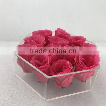 Factory Custom Hexagon Shape Acrylic Plexiglass Flower Box photo-4