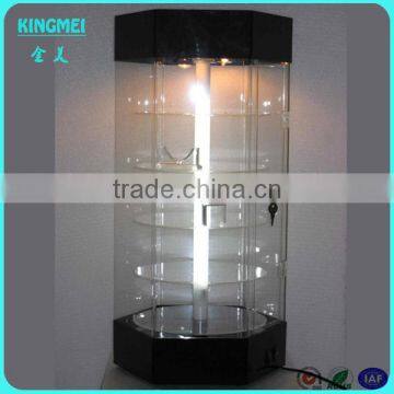 KM-AP41 High Quality Clear Acrylic Rotating Showcase,LED Display Showcase,acrylic Display Case With Lock and Key photo-4