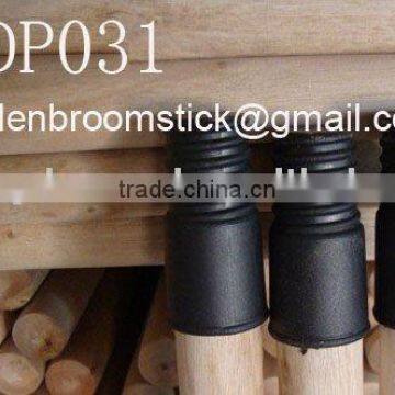 Natural wooden mop stick with plastic screw LDN031