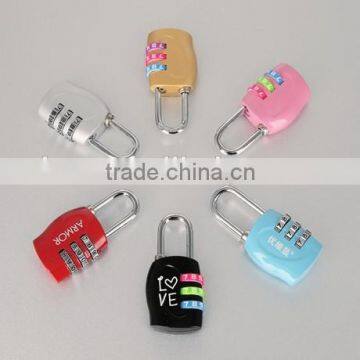 Colored 3 Digit Zinc Alloy Decorative Travel Password Small Locks photo-3