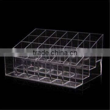 Clear Acrylic 24 Lipstick Holder Display Stand Cosmetic Organizer Makeup Case photo-2