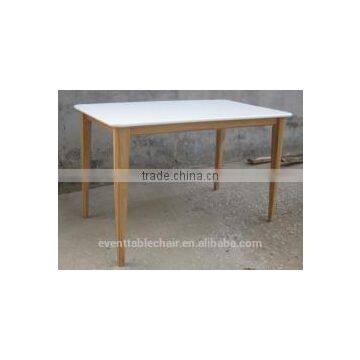 18mm Thickness MDF White Color Wooden Dining Table for Living Room photo-3